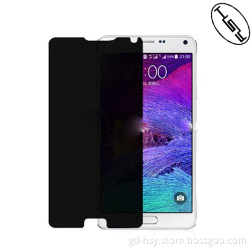 HUYSHE Japanese asahi glass and Toyo glue 2.5D curve edge anti spy privacy tempered glass for samsung note 5